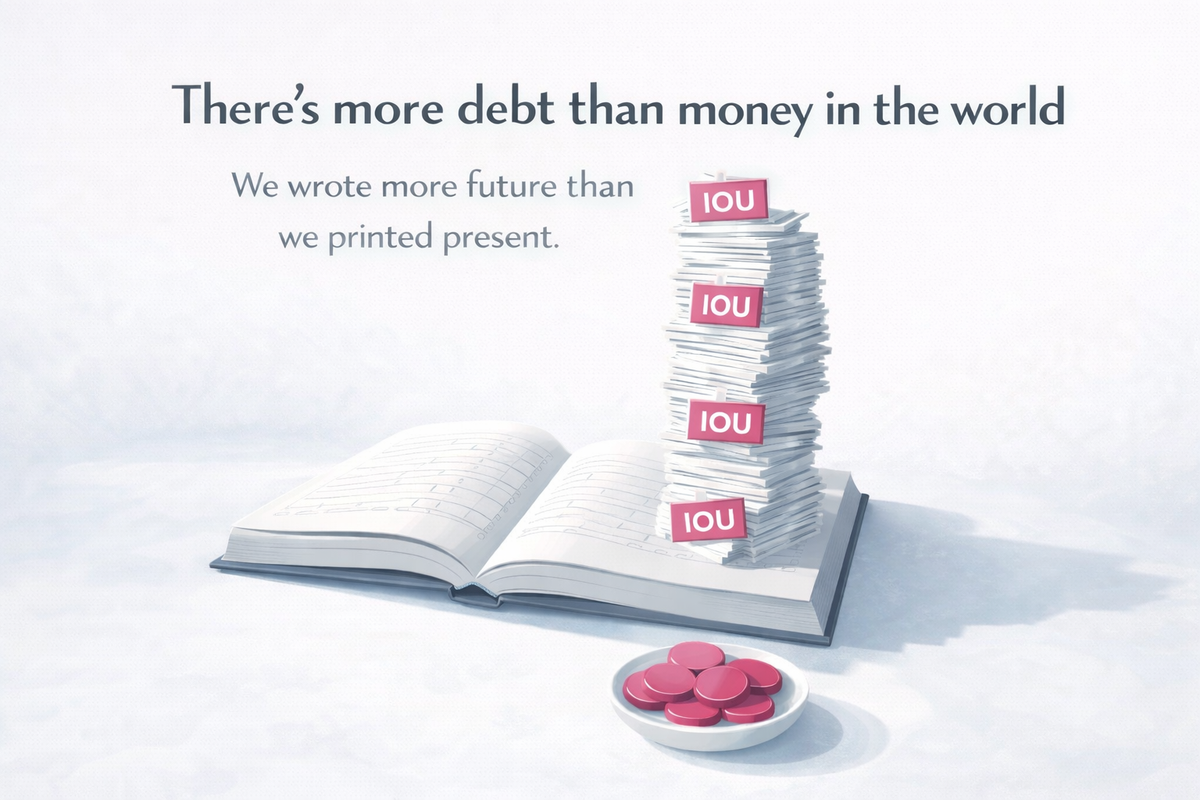 There’s more debt than money in the world